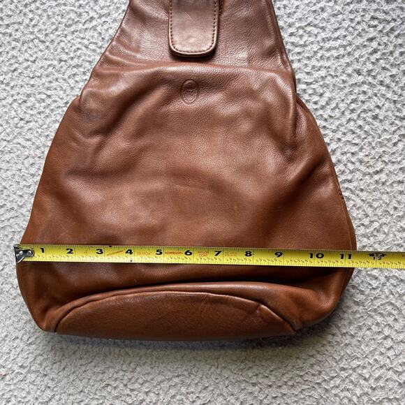 Rossi Leather Convertible Bag Brown Backpack Slouch Made in Italy - Picture 12 of 14